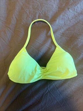 Amazon Neon Yellow Halter Sports Bra